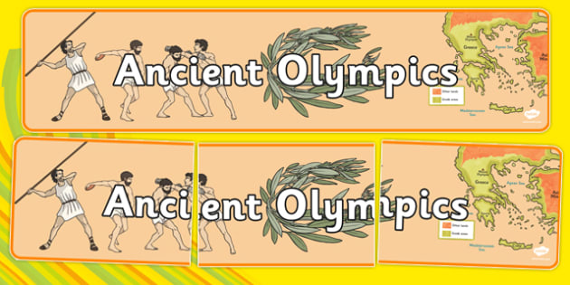 Free Ancient Olympics Display Banner Teacher Made
