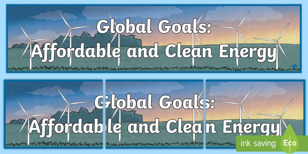 Global Goals Affordable And Clean Energy Display Banner