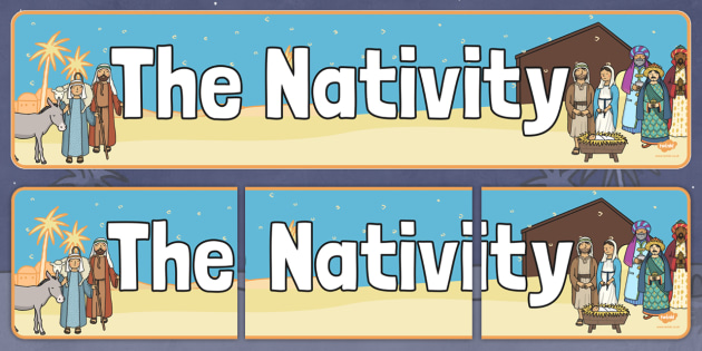 Free Nativity Display Banner Teacher Made