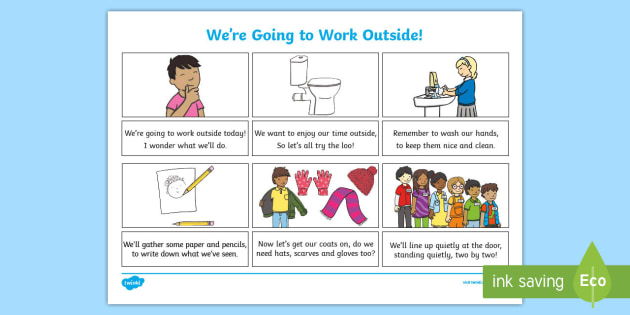 going outside storyboard sen toilet routine outdoors asn storyboard