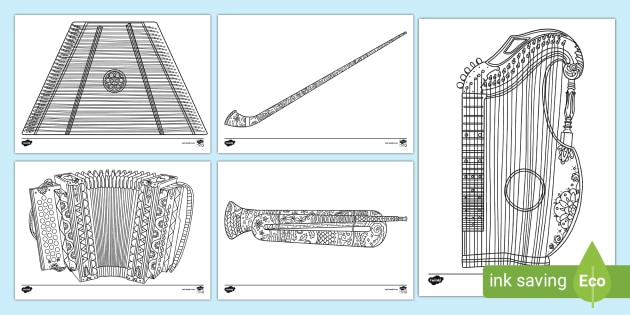 Swiss Musical Instruments Colouring Pages (Teacher-Made)