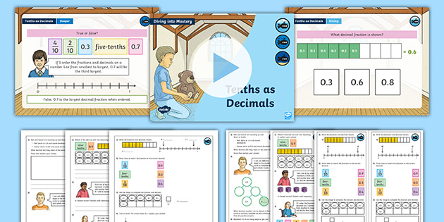 white rose maths compatible year 3 tenths as decimals