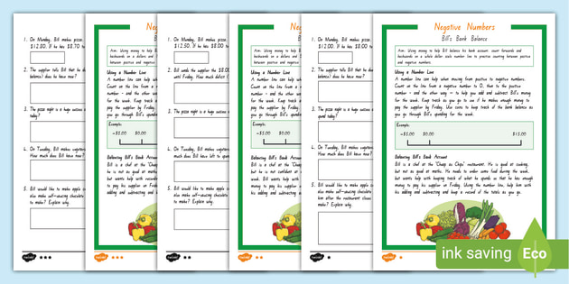 problem solving negative numbers