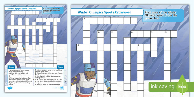 Winter Olympics Sports Crossword Olympic Resources