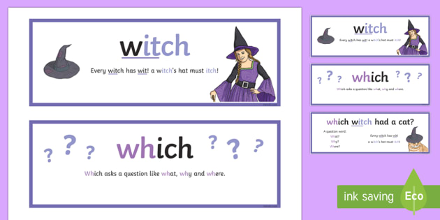 Witch Or Which How To Spell Homophones Word Cards - robux witch fr