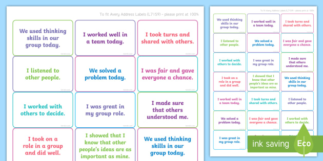 NI Thinking Skills and Personal Capabilities Working With Others Stickers