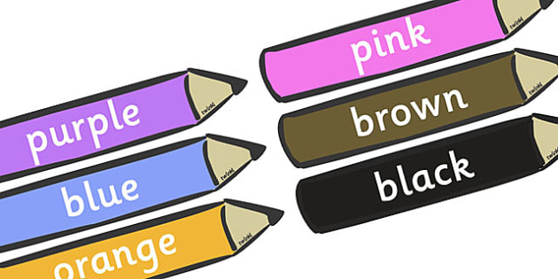 Color Word Pencils Bunting teacher made  Twinkl