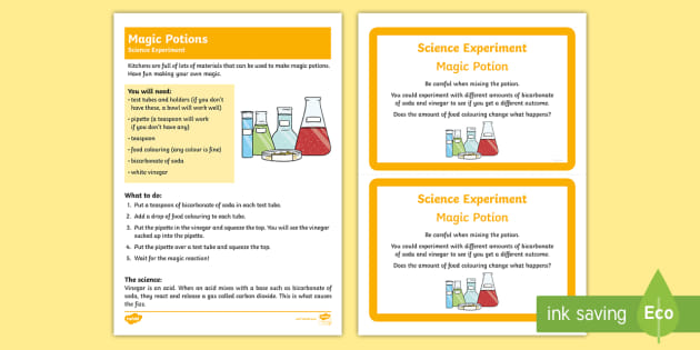 Free Ks1 Magic Potions Science Experiment And Prompt Card