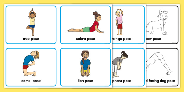 Yoga Poses For Kids Printable Free Pink Oatmeal 58 Fun And Easy Yoga 