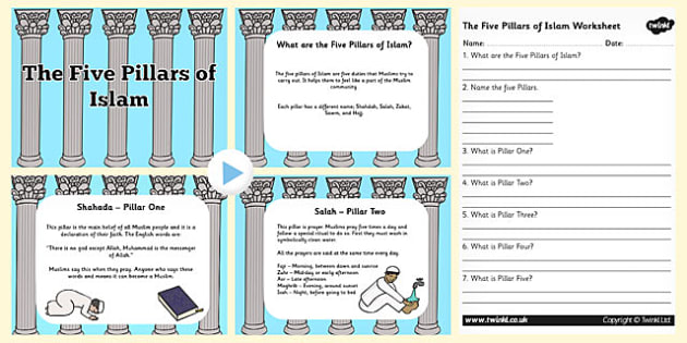 The Five Pillars of Islam PowerPoint and Worksheet Pack