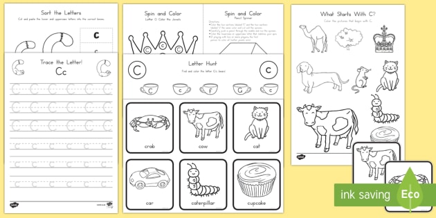 Letter C Activity Pack - Alphabet Packets, Letter C, Letter