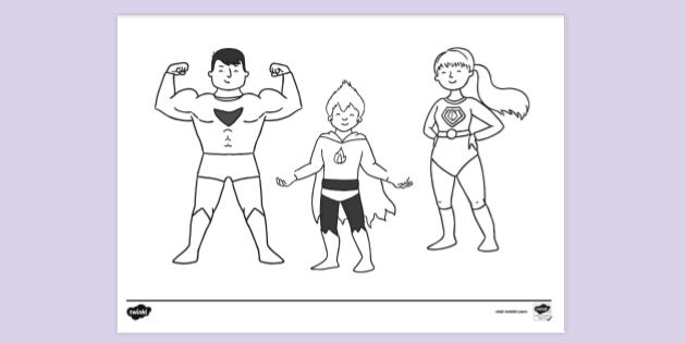 FREE! - Superhero Colouring Page PDF | Colouring Pages