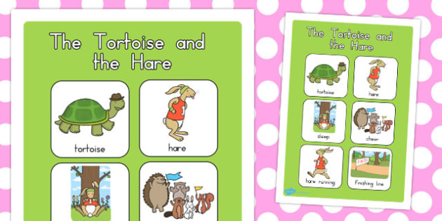 The Tortoise and the Hare Vocabulary Poster (teacher made)