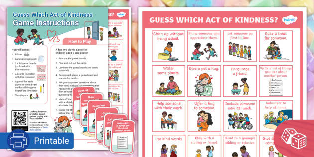 Game　Guess　Games　Day　of　for　Which　Valentine's　Board　Act　Kindness　Quick