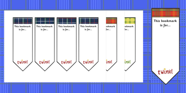 editable bookmark template