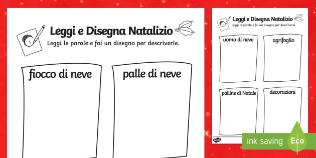 Leggi E Disegna Natalizio Teacher Made