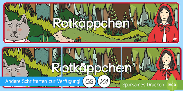 Rotkappchen Banner Teacher Made