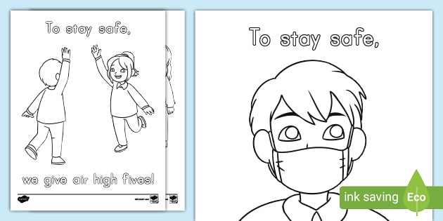 Social Distancing Coloring Sheets Teacher Made