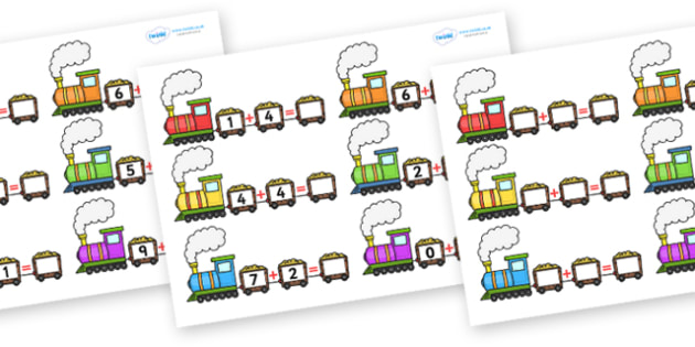Train Addition Worksheets - worksheets, worksheet, work sheet