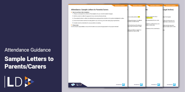Attendance Sample Letters To Parents Carers Teacher Made 