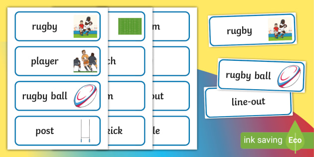 Rugby Word Cards