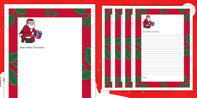 Christmas Letter Template Writing With Twinkl
