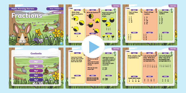 Maths Morning Starters First Level (c) Term 3 Week 9 PowerPoint