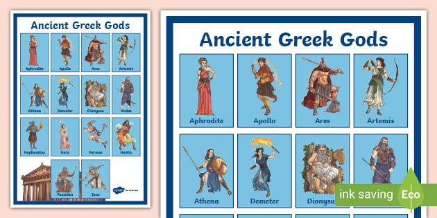 Ancient Greek Gods Vocabulary Poster (teacher made)