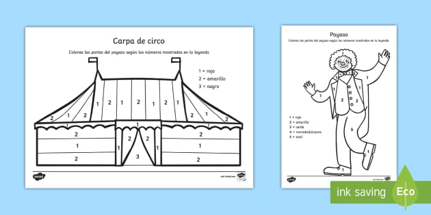 El Circo Colorear Con Numeros Colorear Con Numeros (c) dibujos para colorear de plim plim ¡aprenda formas, colores y numeros para ninos con un pastel de cumpleanos de juguete y tayo! twinkl