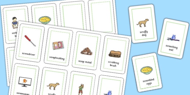 3 Syllable SCR Flash Cards (teacher made)