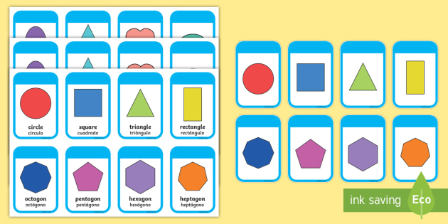 Shapes KANNADA Flash Cards English Bilingual Cards (Download Now) 