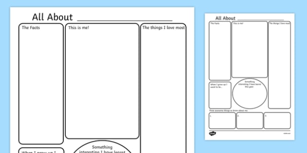 All About Me Poster Printable Pdf Free Download