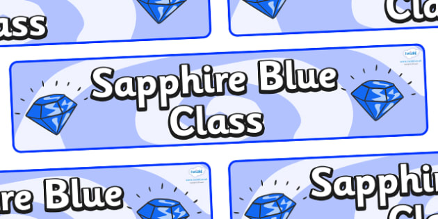 Free Sapphire Blue Themed Classroom Display Banner