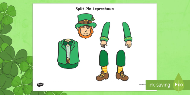 St Patrick's Day Leprechaun Split Pin Activity