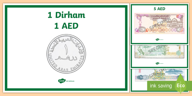 uae money display posters teacher made