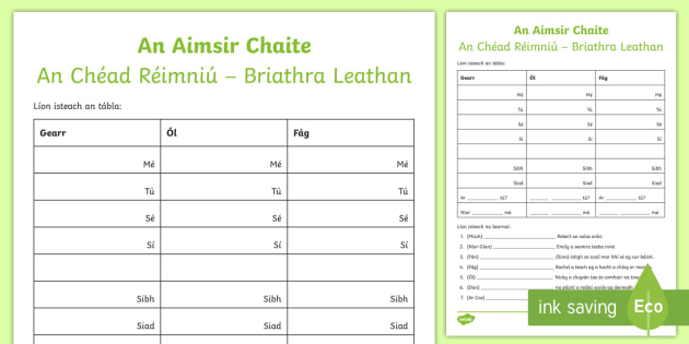 leaving-cert-help-notes-irregular-irish-verbs