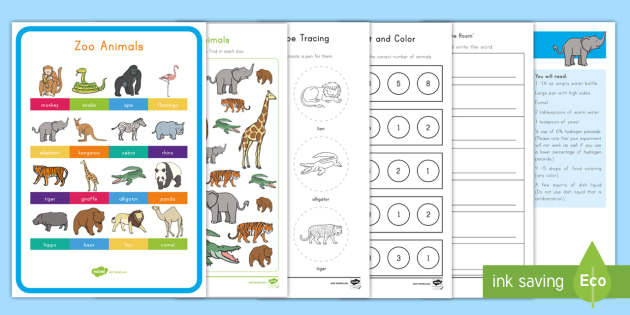 Zoo Animals Early Childhood Resource Pack - Early Childhood Animals