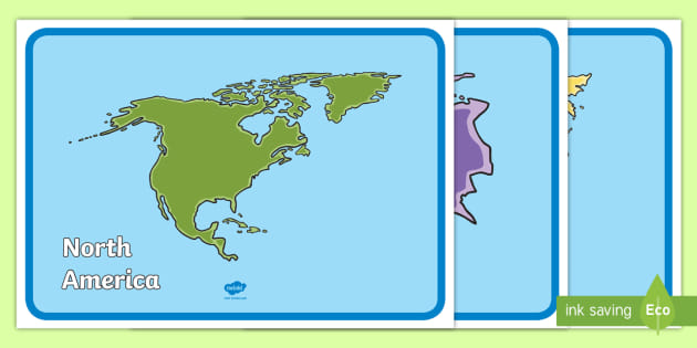 Blank Continents Maps For Kids Printable Resources