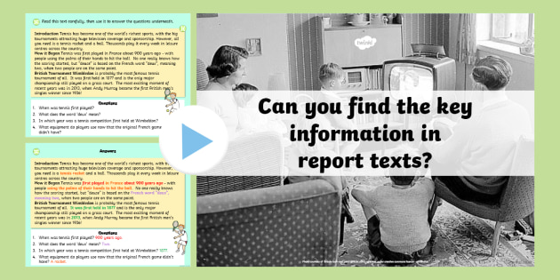 Retrieve and Record Information from Non Fiction Morning Task Report PowerPoint