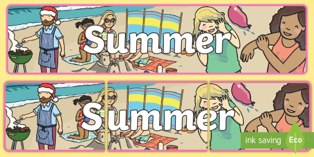 Free Summer Banner Teaching Resources Seasons
