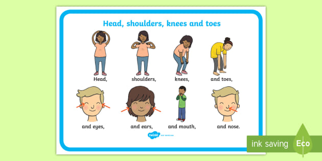 Head Shoulders Knees and Toes Poster (teacher made)