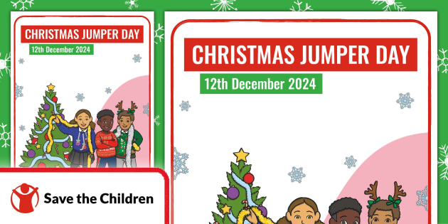 Fundraising International Christmas Jumper Day 2021 FREE! KS1 Save
