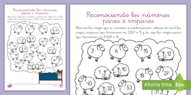 Ficha: Números Pares E Impares (teacher Made)