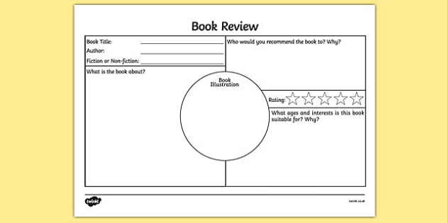 book review planning sheet ks2