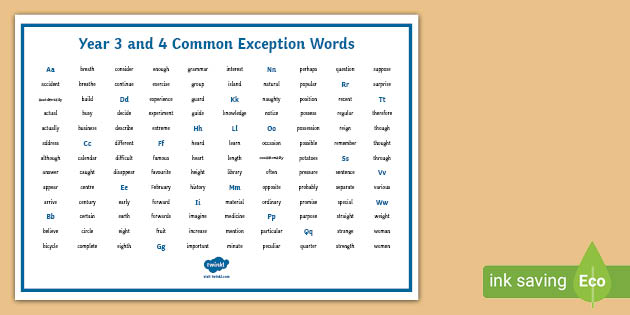 toys-games-year-3-year-4-common-exception-laminated-word-mat