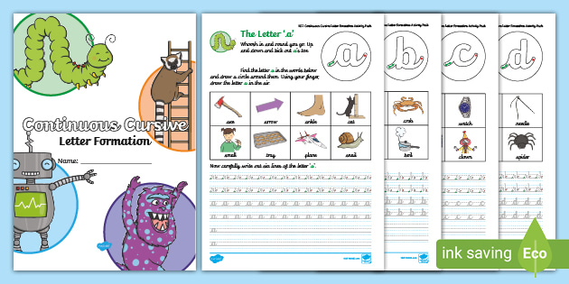 Cursive Writing Practice Exercise Books Teaching Resources