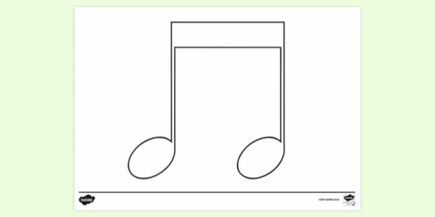 FREE! - Music Note Colouring Page to Print | Colouring Sheet