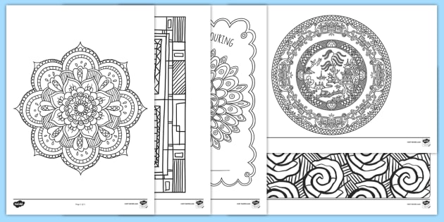 mindfulness colouring pack for parents shapes and patterns