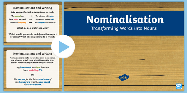 What Is The Definition Of Nominalisation