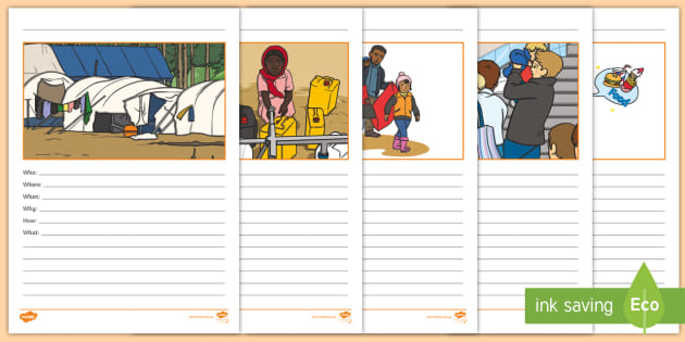 Refugee Week | Writing Templates with Pictures | D-2